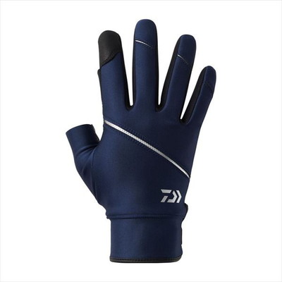 ダイワ 防寒手袋 DG-3025W キャスティンググローブ 2本カット ネイビー XL