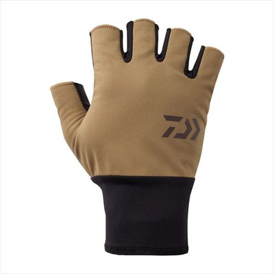 ダイワ 防寒手袋 DG-8125W 防風ベルトレスグローブ 5本カット モカ L