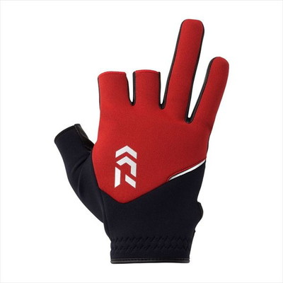 ダイワ 防寒手袋 DG-6225W 防寒ライトグリップグローブ 3本カット レッド XL