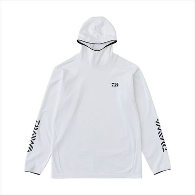 ダイワ ウェア DE-9225 ストレッチシャツフーディー ホワイト 2XL
