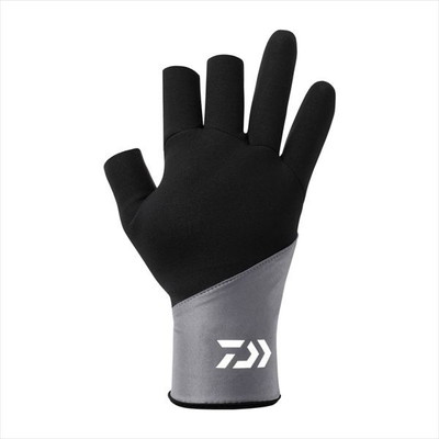 ダイワ 防寒手袋 DG-7325W タイタニュームα グローブ 3本カット ライトグレー M