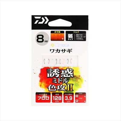 ダイワ 仕掛け クリスティアワカサギKC 誘惑ミドル 色攻2M8本-1.5