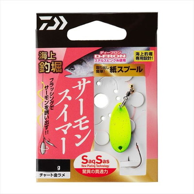 ダイワ 仕掛け 海上釣堀サーモンスイマーSS 3.0g チャート金ラメ
