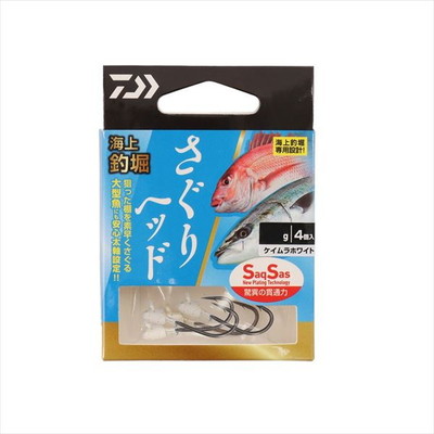 ダイワ 仕掛け 海上釣堀さぐりヘッドSS 1.0g ケイムラホワイト