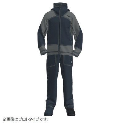 ダイワ レインウェア DR-2326 スプレーガードレインスーツ ブラックグレー M