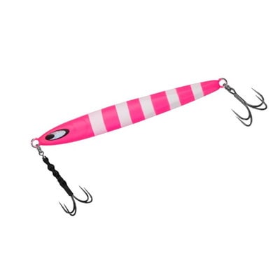 ダイワ メタルジグ 鏡牙ジグ セミロング-QH130 マットピンクゼブラ