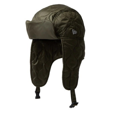 ニューエラジャパン 防寒帽子 トラッパー Militaly Quilt Water Repellent カーキ M(59cm)