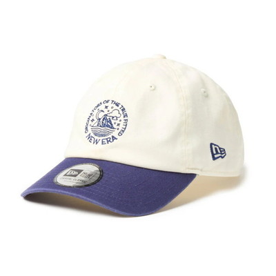 ニューエラジャパン 帽子 カジュアルクラシック Circle Logo クロームホワイト ライトネイビーバイザー 55.8-59.6cm