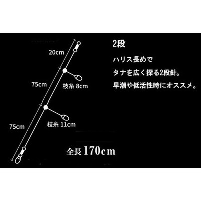 クレイジーオーシャン 仕掛け COイカメタル仕掛 ローテンション2段