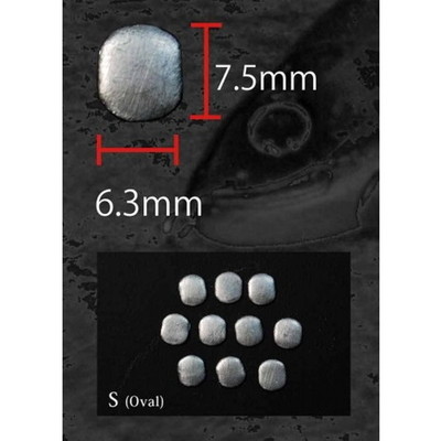 バイオベックス ウェイトシール 楕円 S 0.25g シンカー