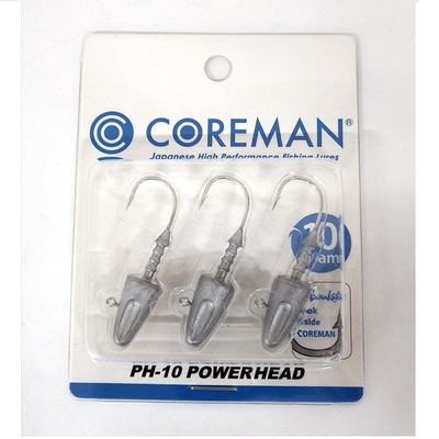 コアマン ジグヘッド PH-10 パワーヘッド 10g #001 アンペイント(無塗装)