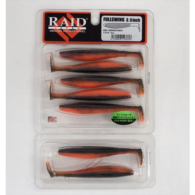 レイドジャパン ワーム フルスイング 3.5インチ 056オレンジパンチ