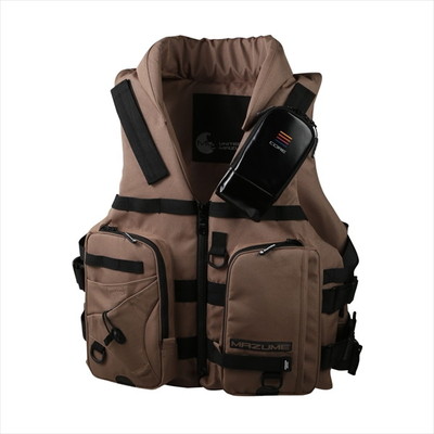 オレンジブルー ライフジャケット MZLJ-771mazume コアライフジャケット タン