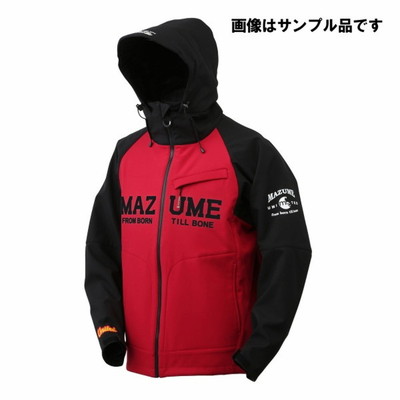 【訳あり】マズメ 防寒服アウター ウインドカットジャケット ダブルトーン ブラック×レッド M