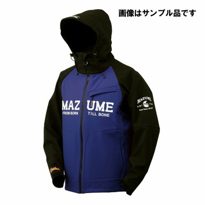 【訳あり】マズメ 防寒服アウター ウインドカットジャケット ダブルトーン ブラック×ネイビー S