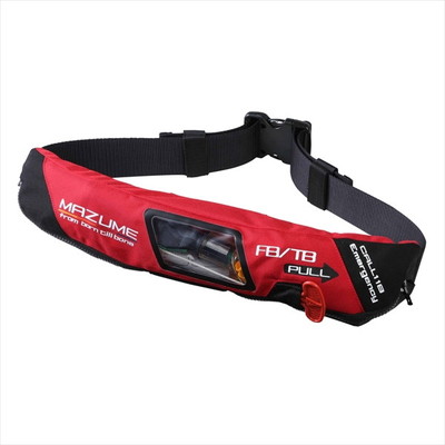 オレンジブルー ライフジャケット MZLJ-770mazume インフレータブルウエストSP浮力7.5 レッド