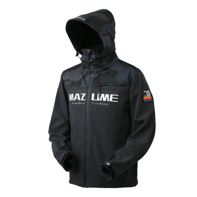 オレンジブルー 防寒服アウター MZFW-876 mazume ウインドカットジャケット ダブルトーン インクブラック×カモ 4L