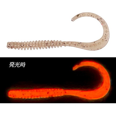 クレイジーオーシャン ワーム 海毛虫カーリー 2.8インチ #19 めんたいマヨRDグロー