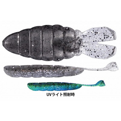 OSP ワーム ドライブSSギル 3.6インチ TW211江戸前黒銀グロー