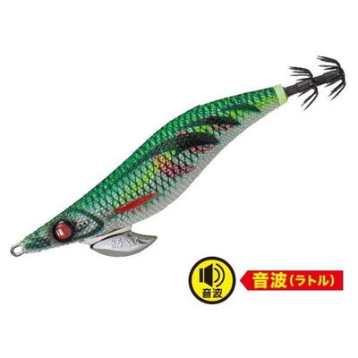 メジャークラフト エギ 餌木蔵ベイトフェザー音波 EBFO-3.5号 #004夜光レッドグリーン(赤) エギ