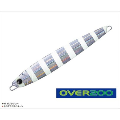 メジャークラフト ジグパラバーチカル ショート オーバー200シリーズ 200g #007ゼブラグロー メタルジグ