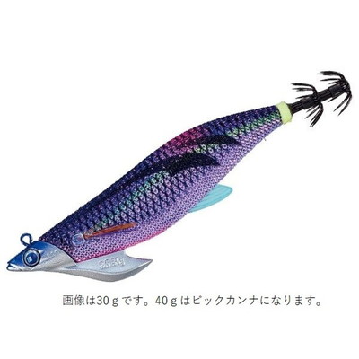 メジャークラフト エギ 餌木蔵ベイトフェザーTR 3.5号 40g ビッグカンナ #6 ケイムラパープル