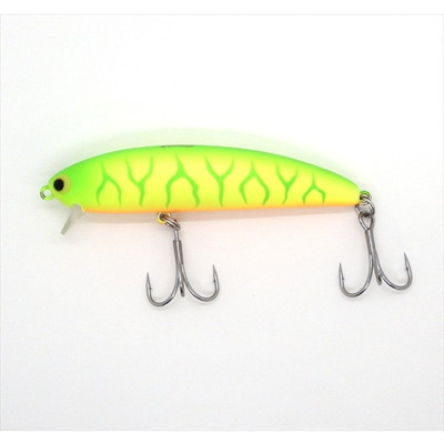 ポジドライブガレージ シーバスルアー スパンクウォーカー90F X665 ライムチャートタイガー