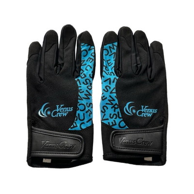ビーナスクルー 手袋 VenusCrew ジギンググローブ ブラック×ブルー M