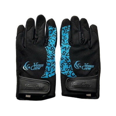 ビーナスクルー 手袋 VenusCrew ジギンググローブ ブラック×ブルー L