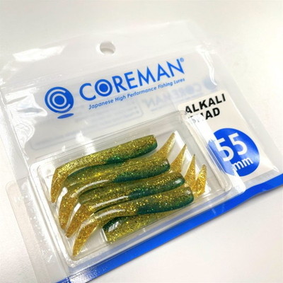 コアマン ワーム アルカリシャッド 55mm #044 イワシゴールド