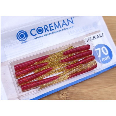 コアマン ワーム アルカリ 70mm #057 アカキン