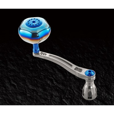 メガテック(LIVRE) パワーアーム98 ダイワ8000番~14000番用左右共通 (チタンP+ブルーG)