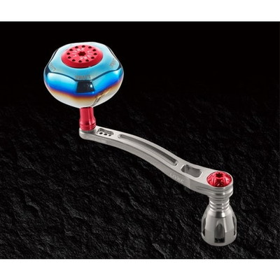 メガテック(LIVRE) パワーアーム98 ダイワ18000番~20000番用左右共通 (チタンP+レッドG)