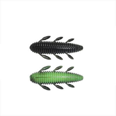 一誠 イッセイ ワーム 沈み蟲 2.6インチ #79 ブラック/チャート