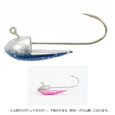 34(サーティーフォー) グリッターヘッド 3.0g ブルー ジグヘッド