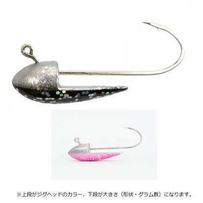 34(サーティーフォー) グリッターヘッド 3.0g ブラック ジグヘッド