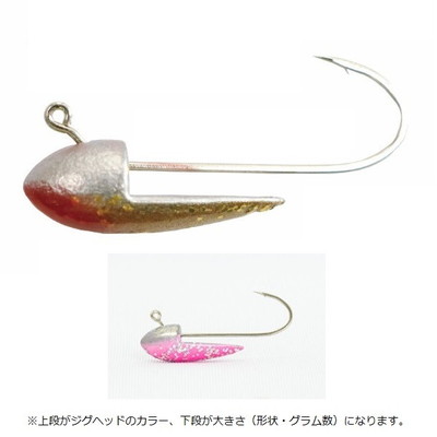 34(サーティーフォー) グリッターヘッド 2.5g レッドゴールド ジグヘッド