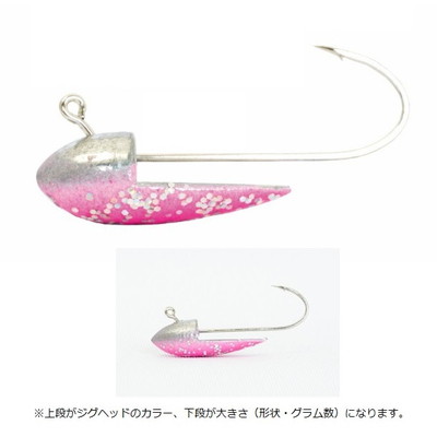 34(サーティーフォー) グリッターヘッド 3.0g ピンクグロー ジグヘッド