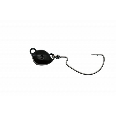 一誠(イッセイ) 海太郎 根魚玉ブラック 10g #2/0 ジグヘッド