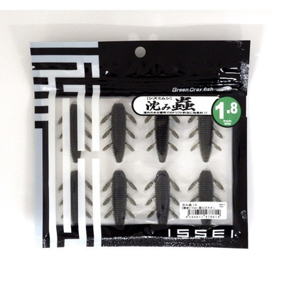 一誠 イッセイ ワーム 沈ミ蟲 1.8インチ TS01 腹えびネオン(TSカラー)