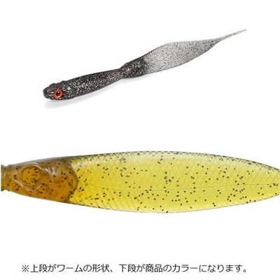 一誠 イッセイ ワーム ライアミノーフラット サカナサカナ 3.8インチ #74 エビゴリ