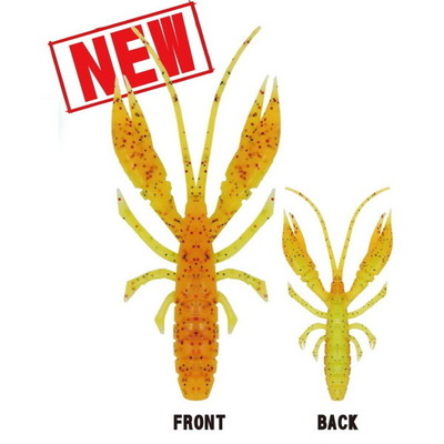 ルーディーズ ワーム ハタ喰い.蝦 3.0インチ パインオレンジ