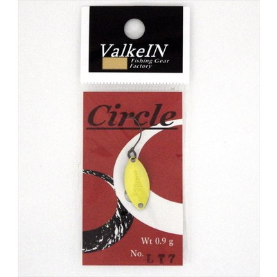 【特価】ヴァルケイン スプーン サークル 0.9g LT7 イエロー/艶消しブラック スプーン