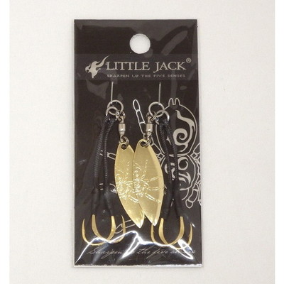 リトルジャック フラッターアシスト 2PCS M #01ゴールド アシストフック