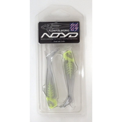 フローフルワークス ワーム ノイド予備ワーム3.4インチ サイバーグレー