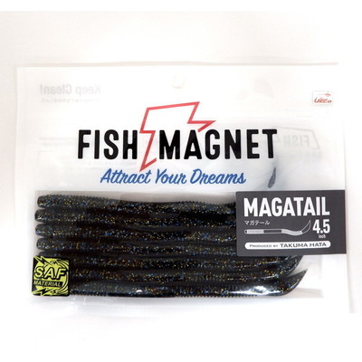 フィッシュマグネット ワーム マガテール4.5インチ #04 マルハタスモークギル