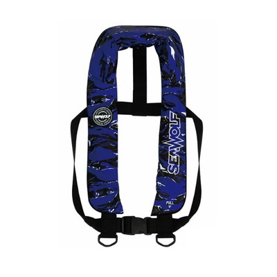 シーウルフ ライフジャケット SW-J-F03 肩掛けライフジャケット ブルーカモ フリー ※交換用ボンベキット別売