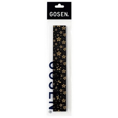 ゴーセン オーバーグリップ 和柄 花 B815 BKG(ブラック×ゴールド)