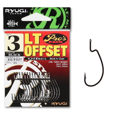 リューギ HLT027 LTオフセット(BK) 3 ワームフック