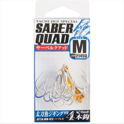 シャウト ルアーフック 214SQ サーベルクアッド M(1/0) 4本入リ